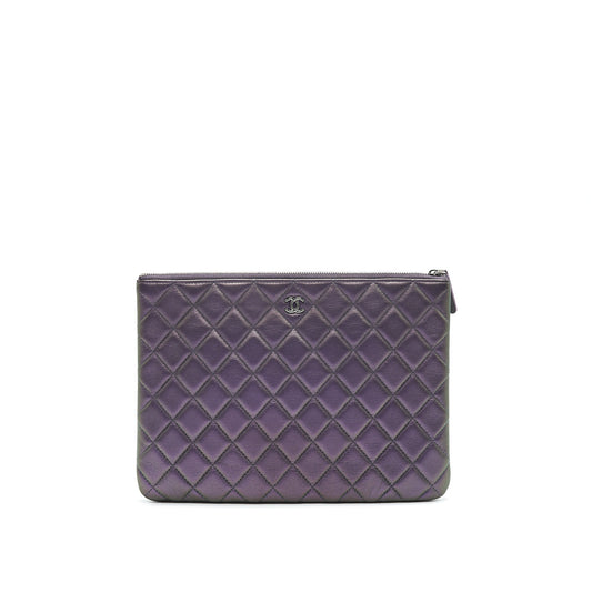 Chanel Quilted Leather Clutch Bag