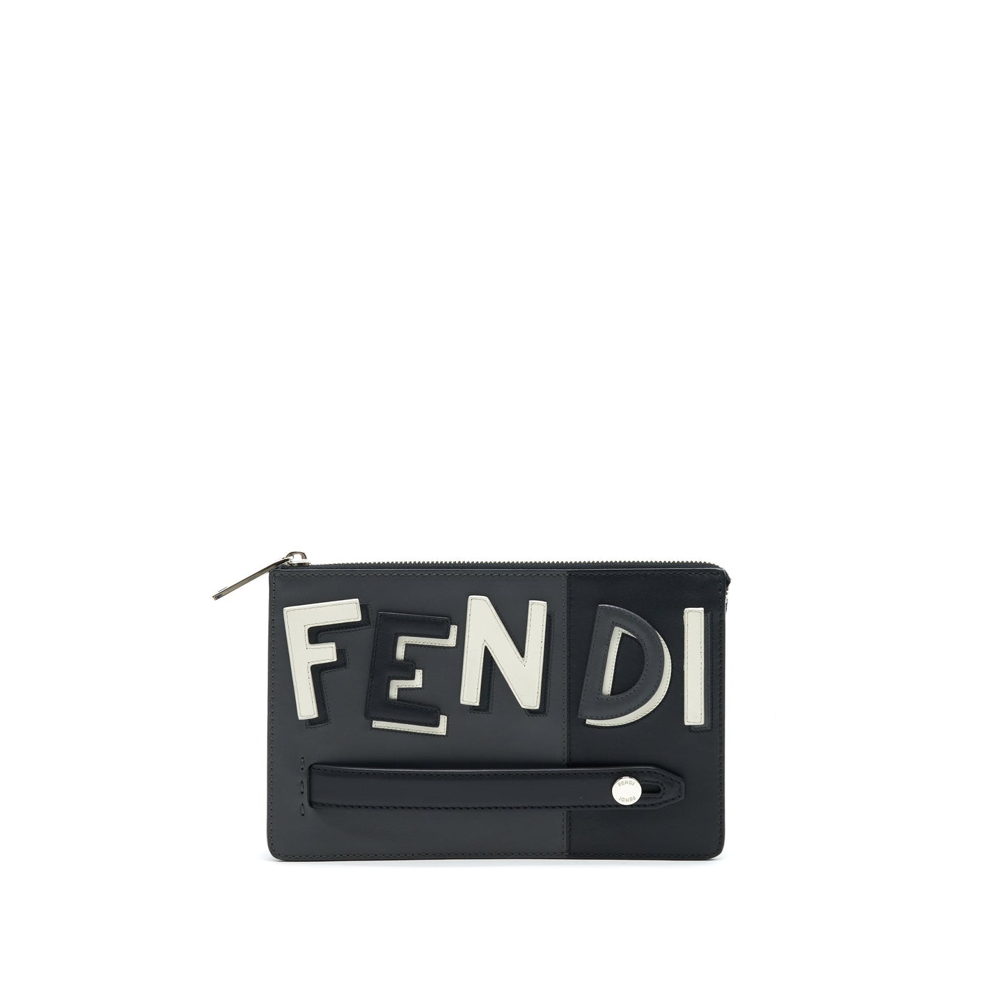 Fendi 3D Pouch Initial Handbag Leather Travel Bag