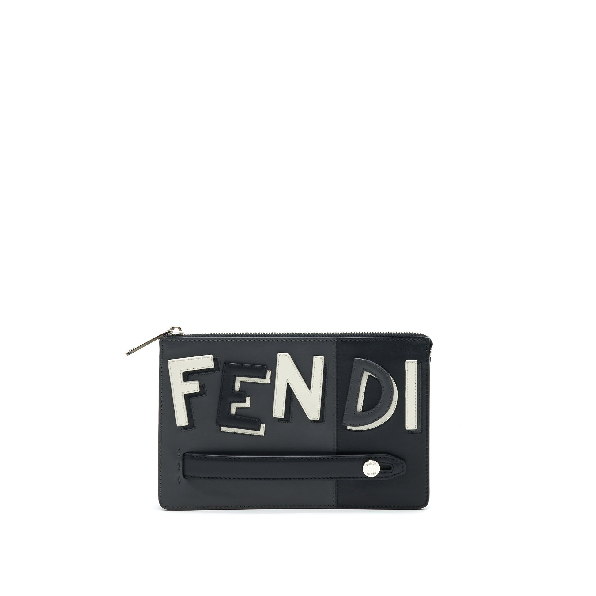 Fendi 3D Pouch Initial Handbag Leather Travel Bag