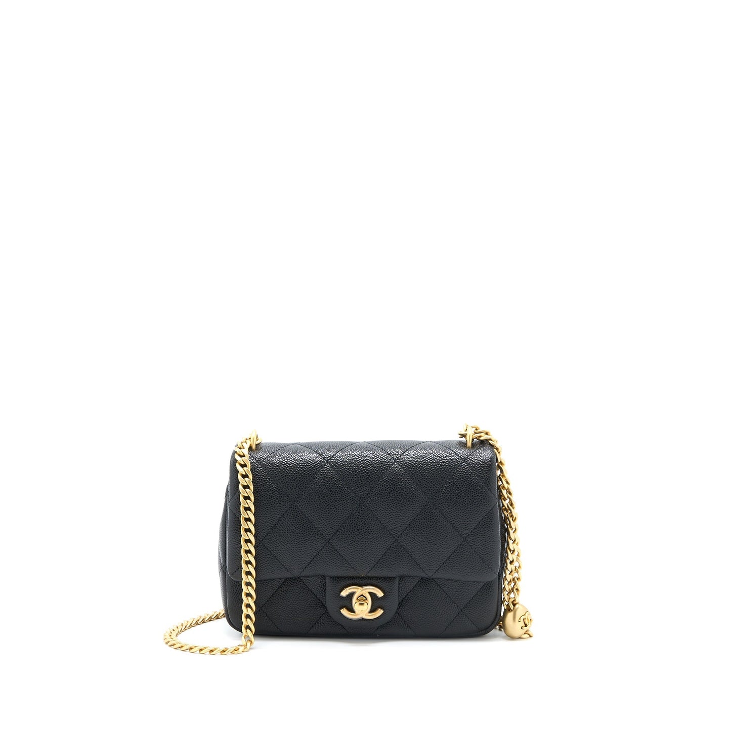 Chanel 23P Coco Love Flap Caviar GHW Black Shoulder Bag