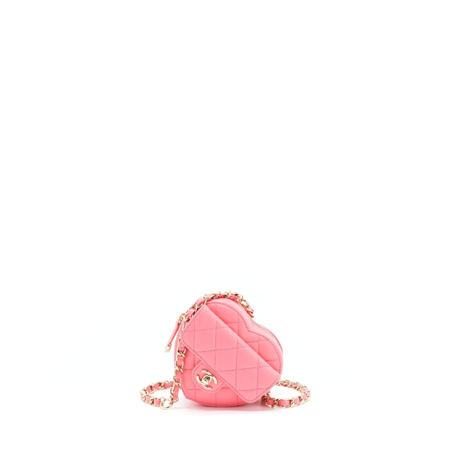 Chanel 22S Heart Belt Lambskin LGHW Pink