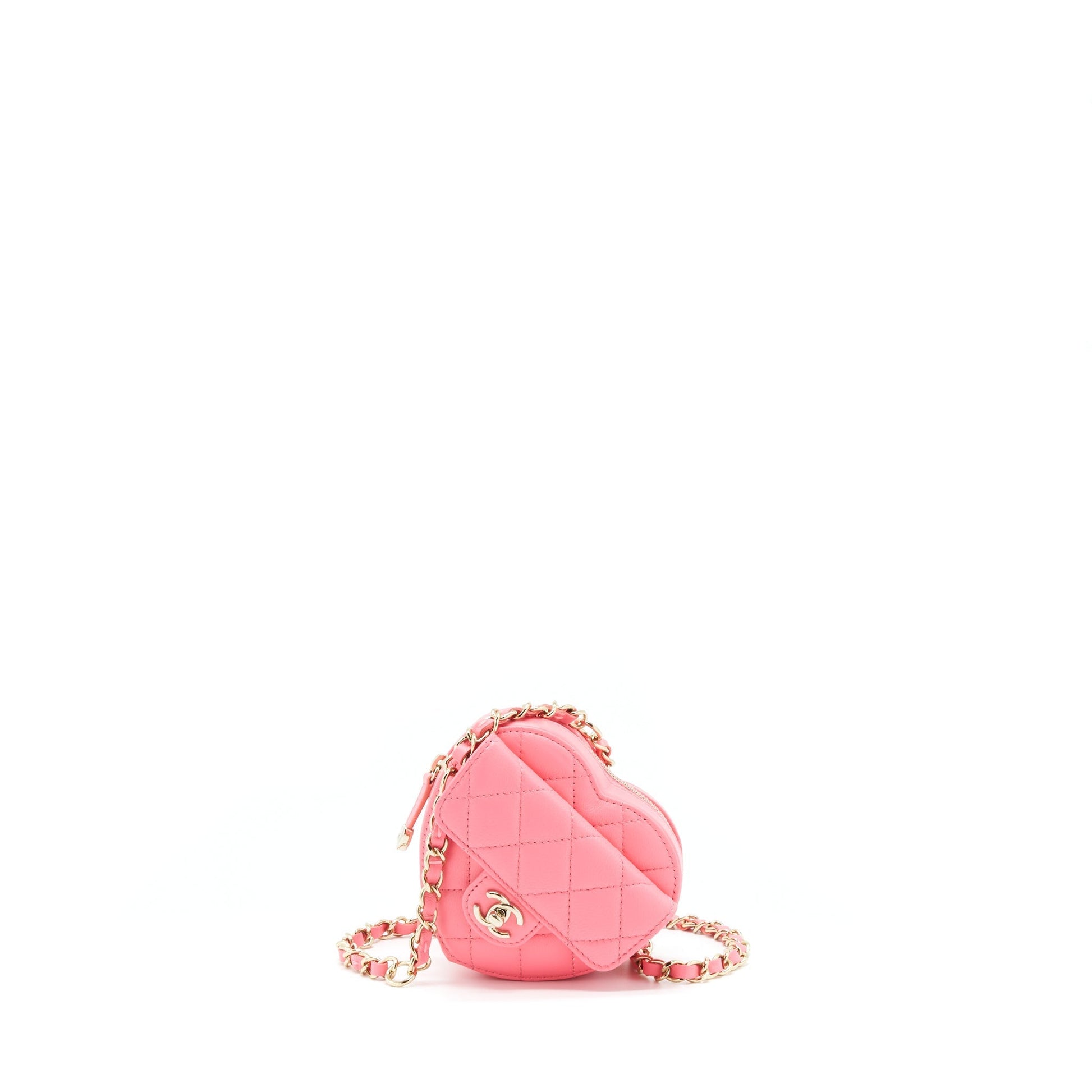 Chanel 22S Heart Belt Lambskin LGHW Pink