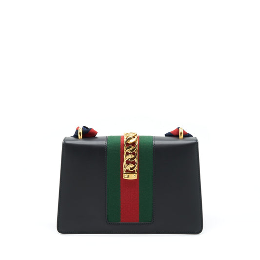Gucci Sylvie Shoulder Bag Black Small Black Ghw