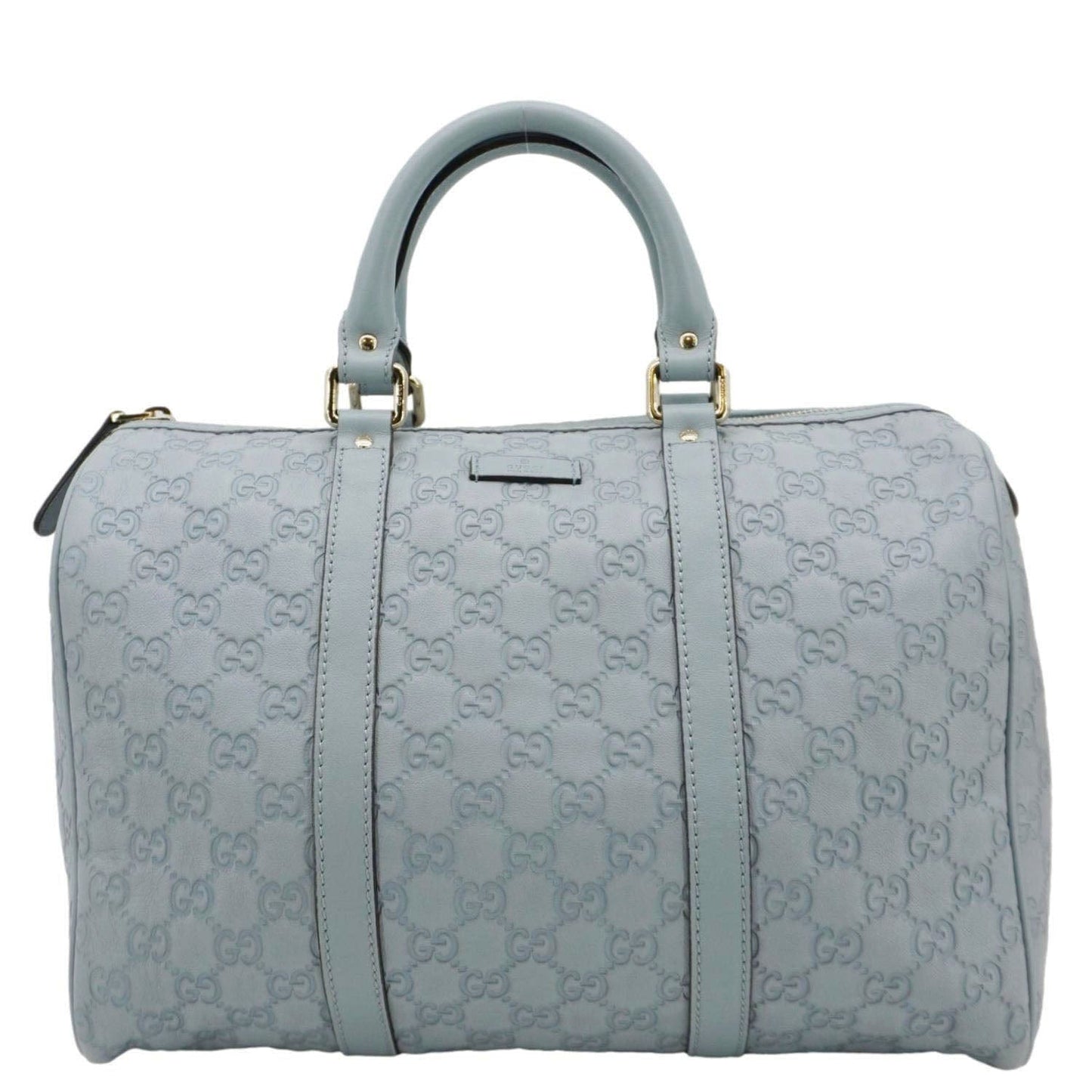 Gucci Joy Boston Bag Light Leather Blue Travel Bag