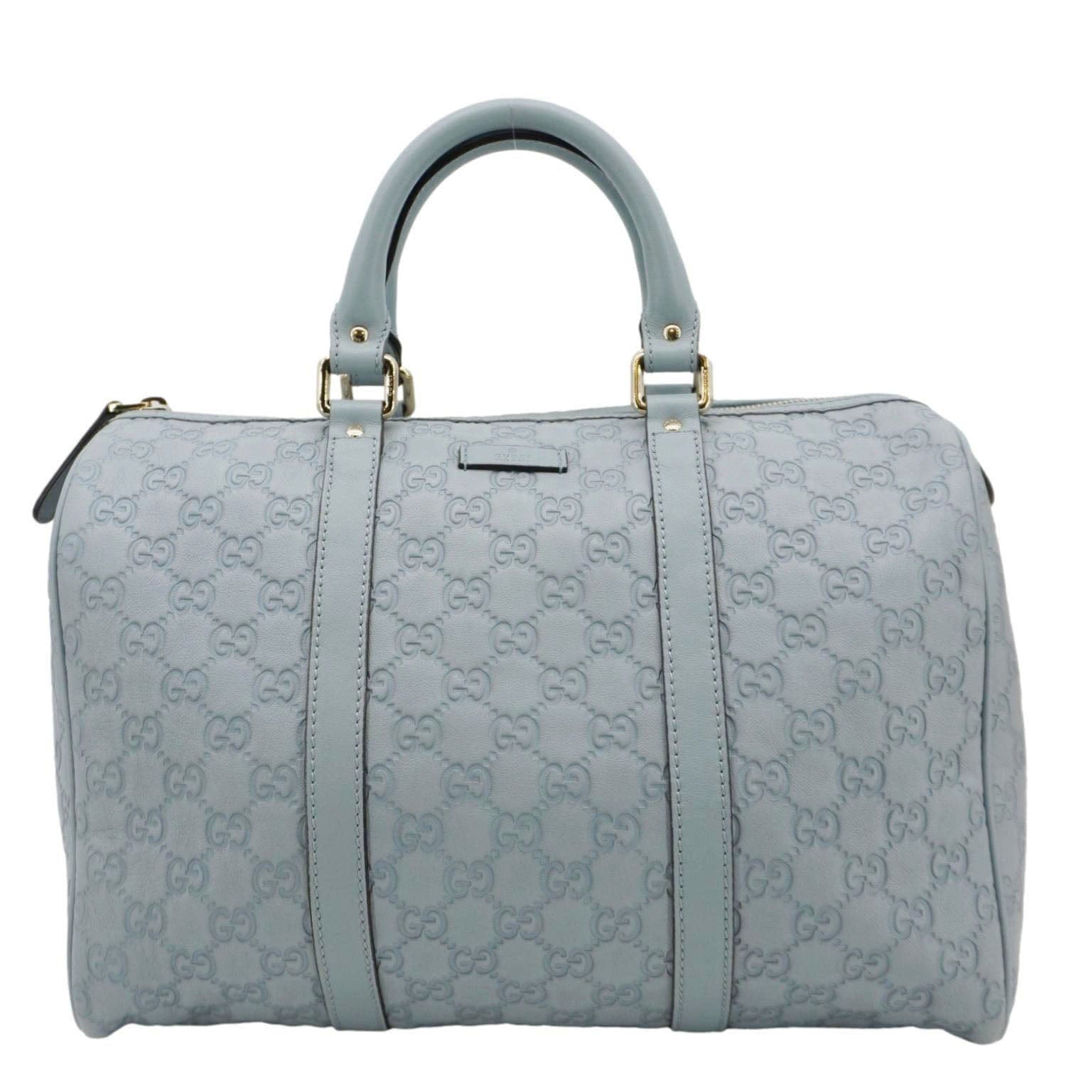 Gucci Joy Boston Bag Light Leather Blue Travel Bag
