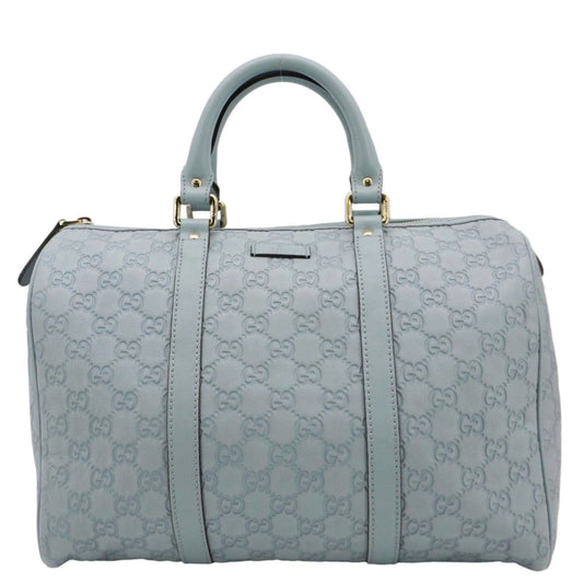 Gucci Joy Boston Bag Light Leather Blue Travel Bag
