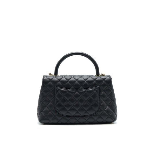 Chanel Coco Handle Flap Caviar LGHW Black Small Shoulder Bag