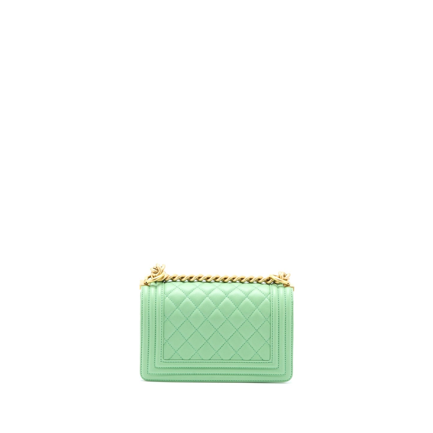 Chanel Boy Calfskin GHW Green Small Handbag