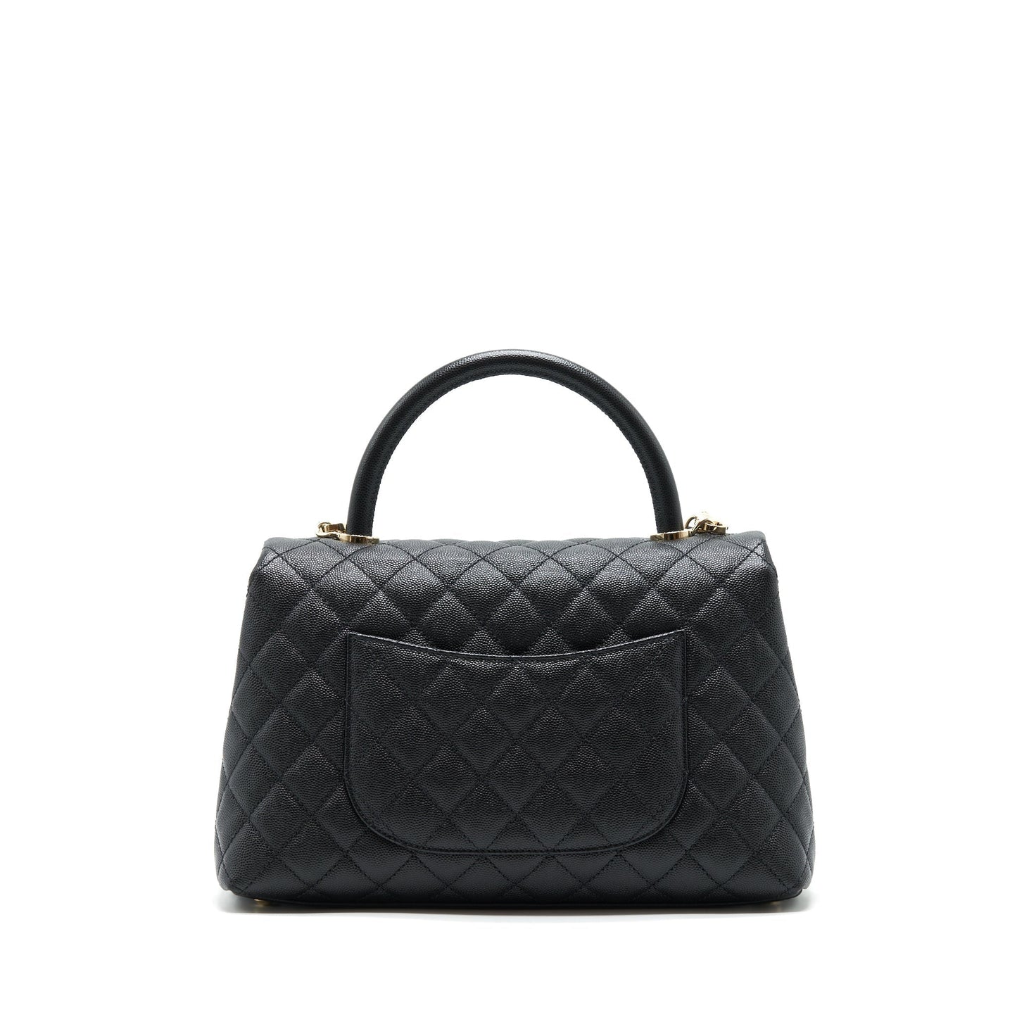 Chanel Coco Handle Caviar LGHW Black Handbag