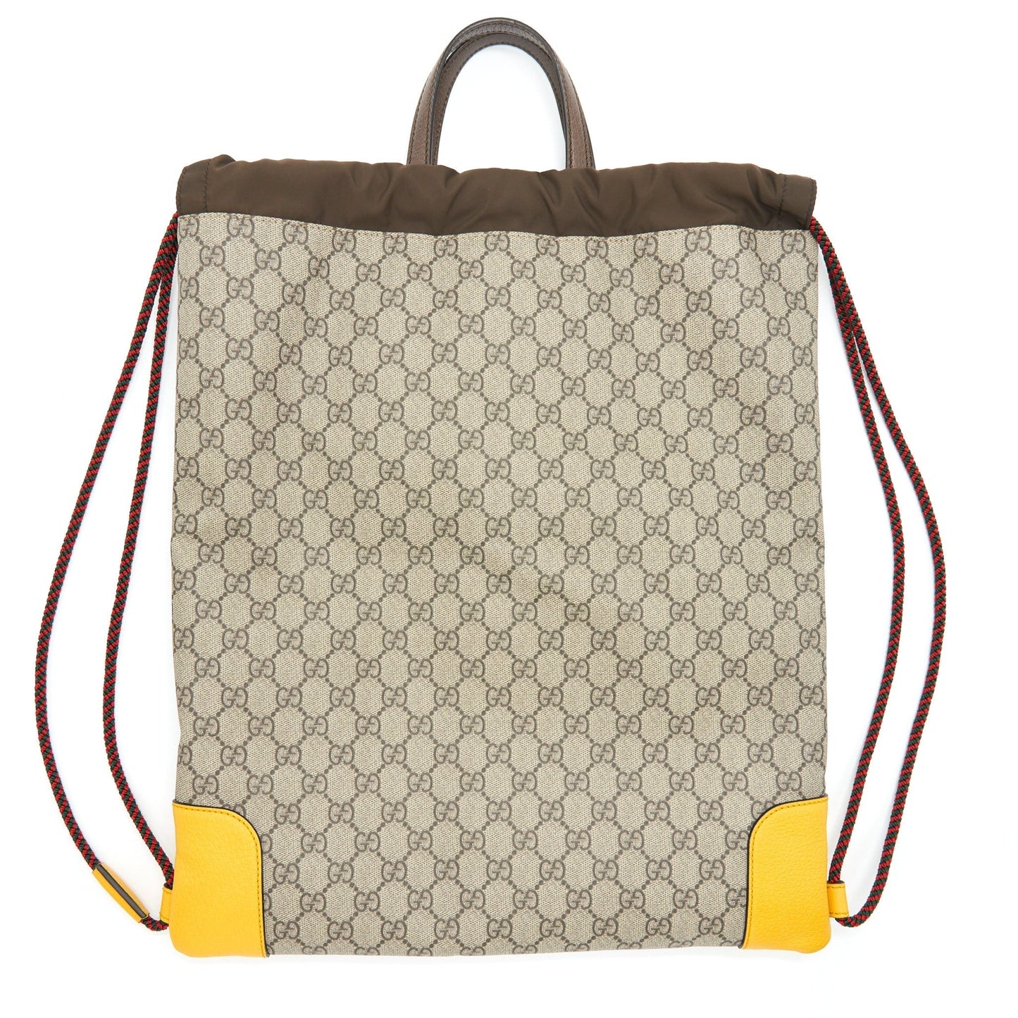 Gucci Drawstring Backpack Supreme Yellow Beige Jewelry