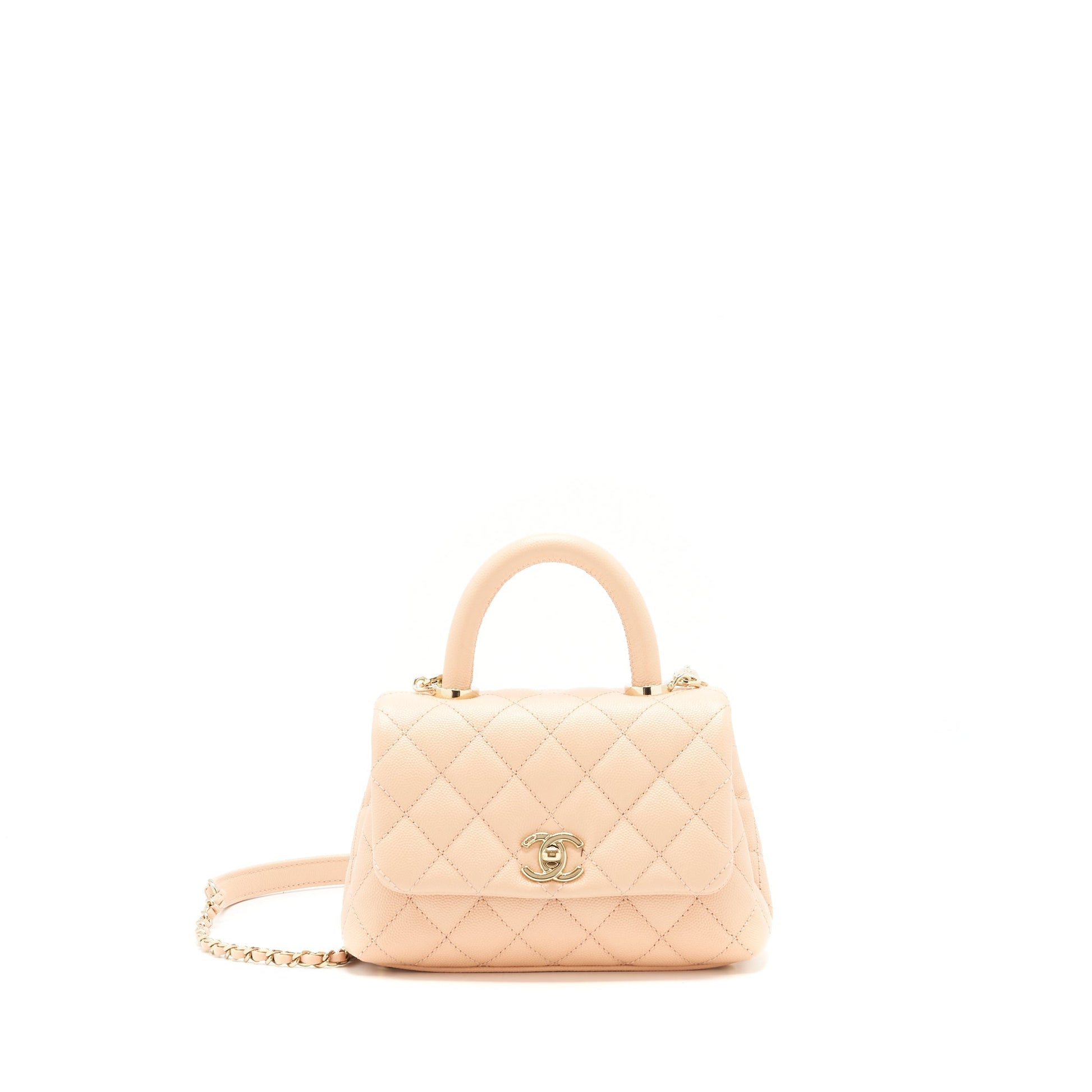 Chanel extra Coco Handle 20cm Caviar light Pink Mini Bag