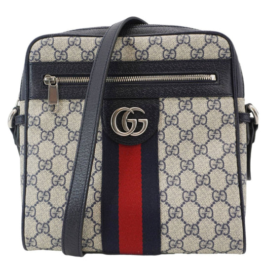 Gucci Ophodia Supreme Messenger Bag Canvas Blue Crossbody Bag