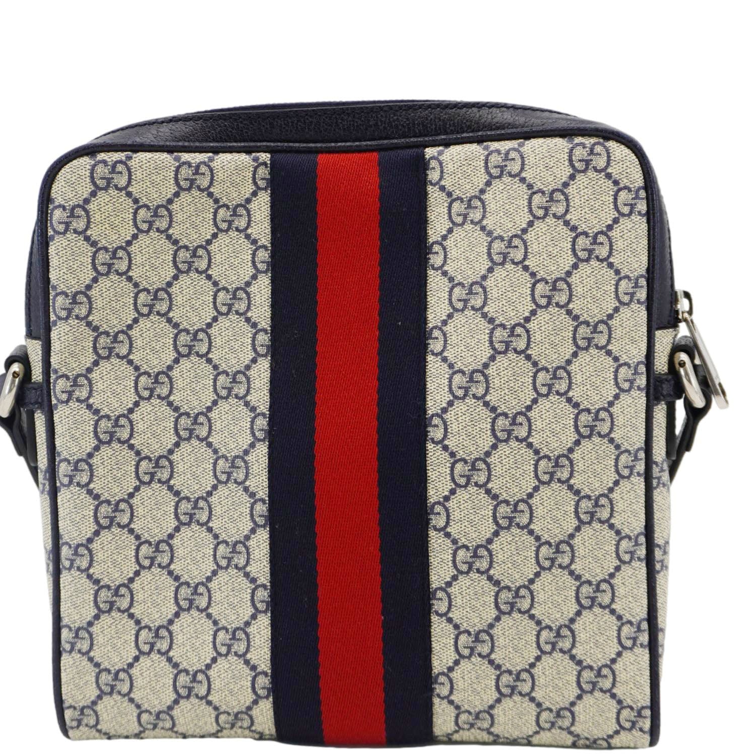 Gucci Ophodia Supreme Messenger Bag Canvas Blue Crossbody Bag