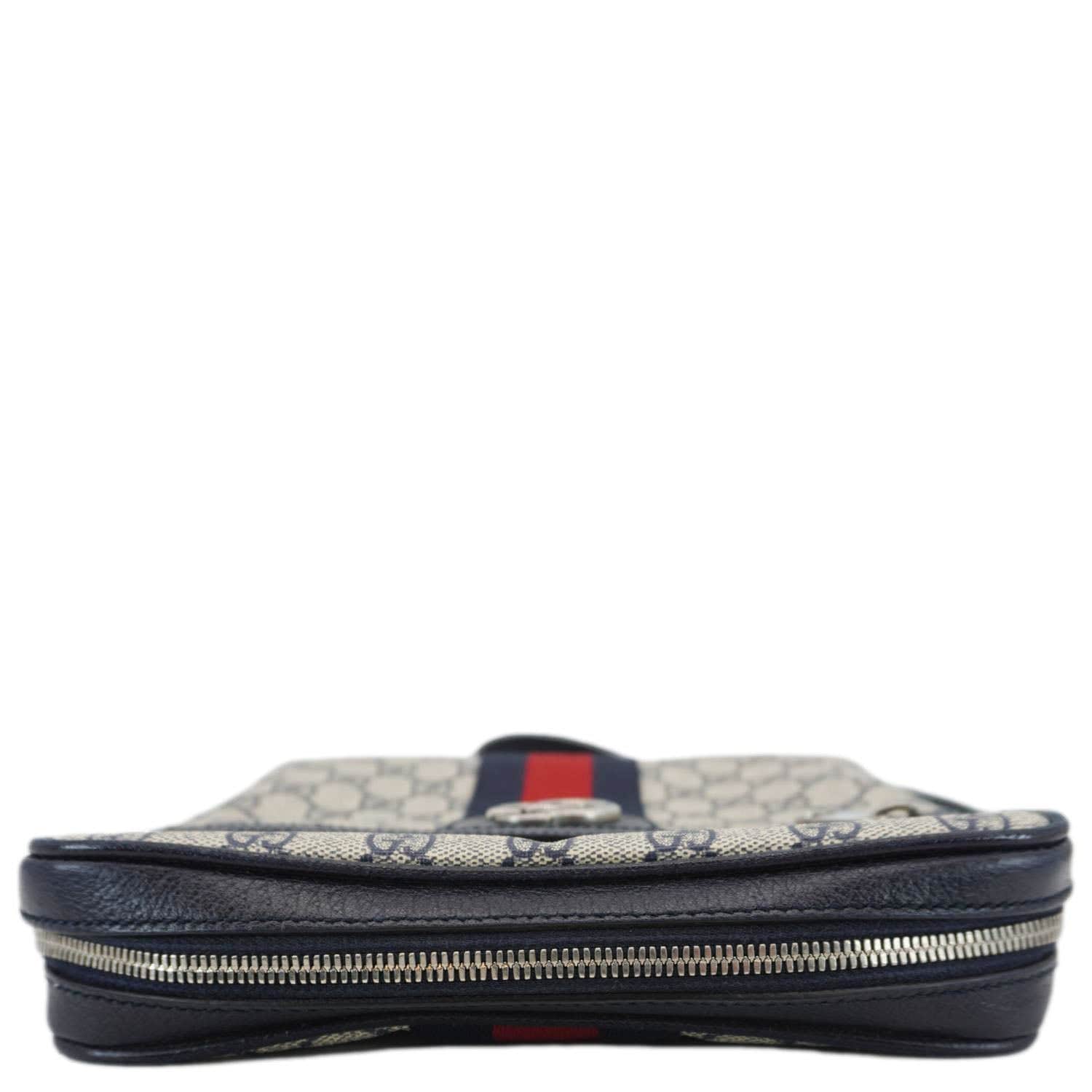 Gucci Ophodia Supreme Messenger Bag Canvas Blue Crossbody Bag