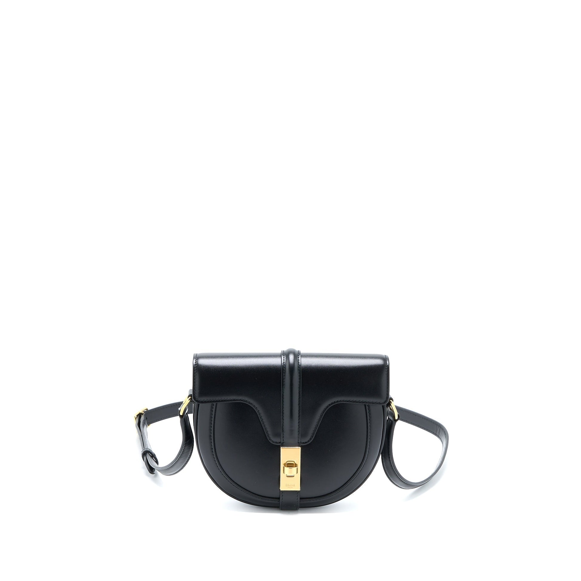 Celine Besace Purse Calfskin Handbag Black Travel Bag