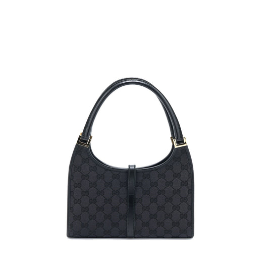 Gucci Jackie Bag Printed Canvas Black Travel Bag