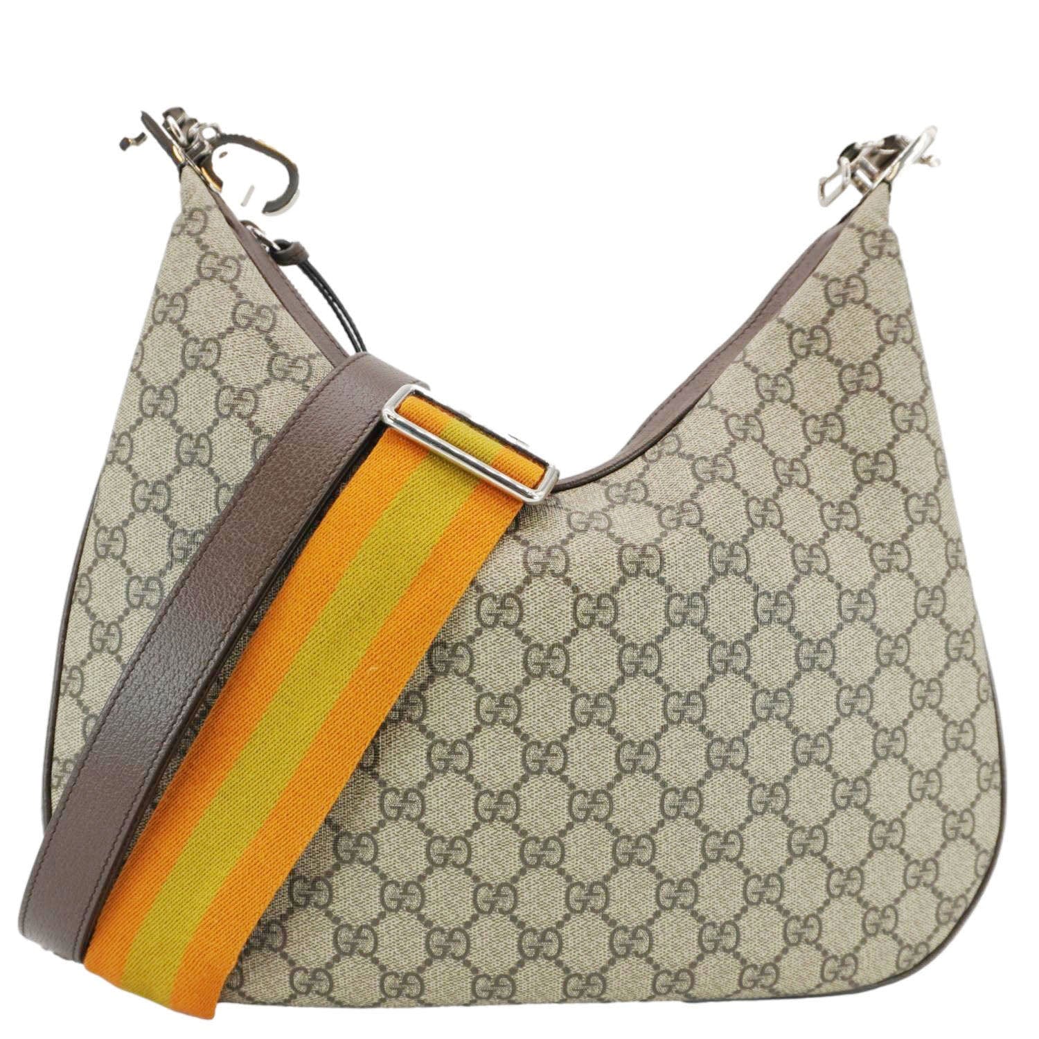 Gucci Attache Supreme Shoulder Bag Canvas Beige
