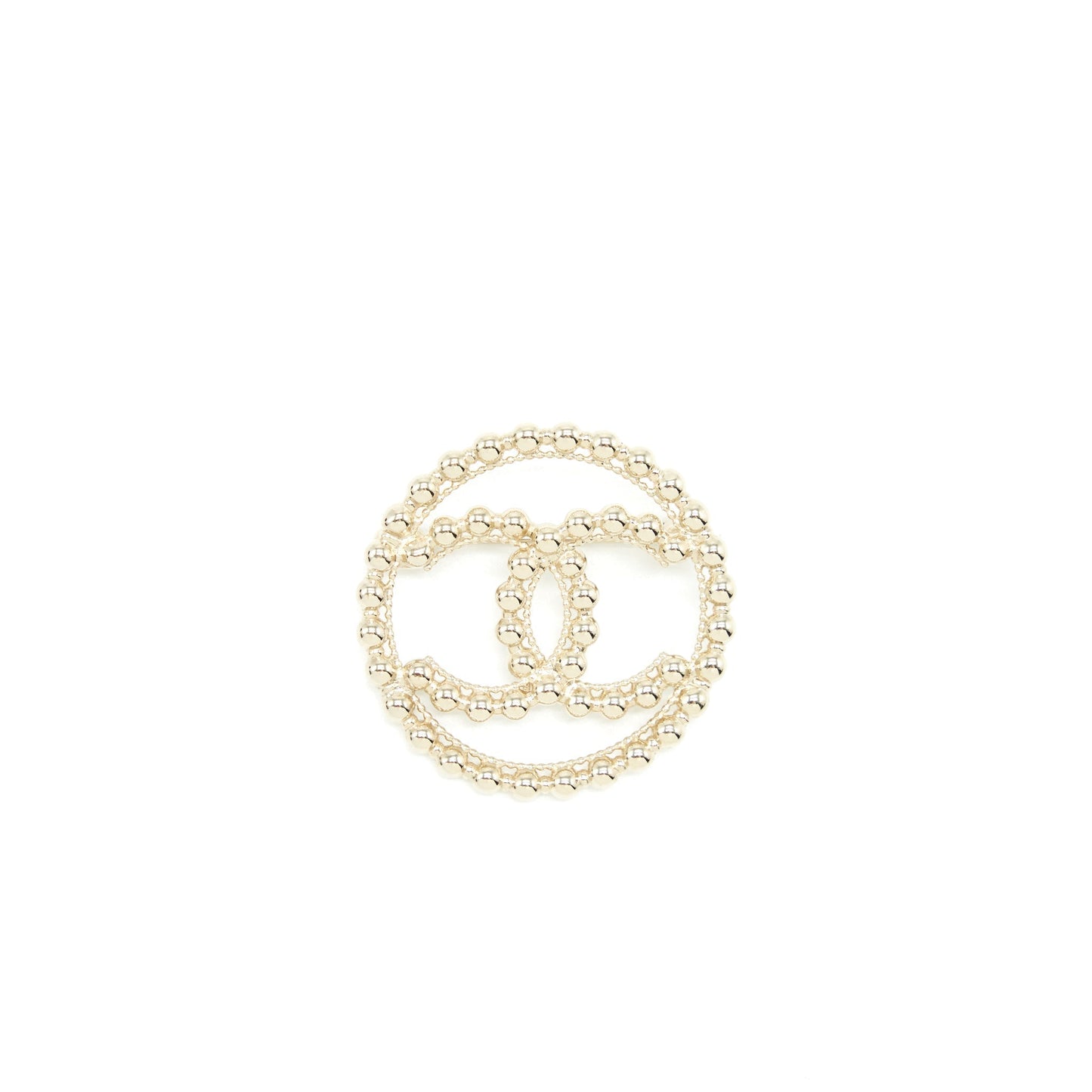 Chanel Round CC Logo Brooch LGHW Handbag