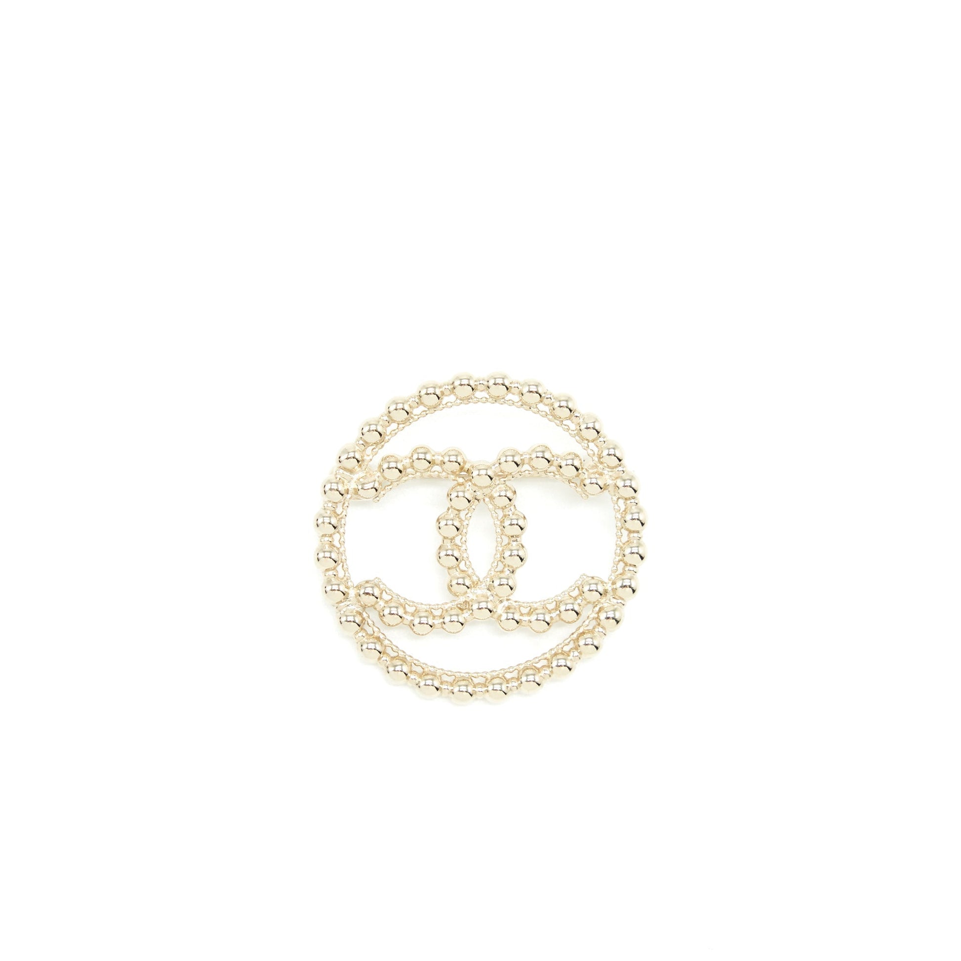 Chanel Round CC Logo Brooch LGHW Handbag