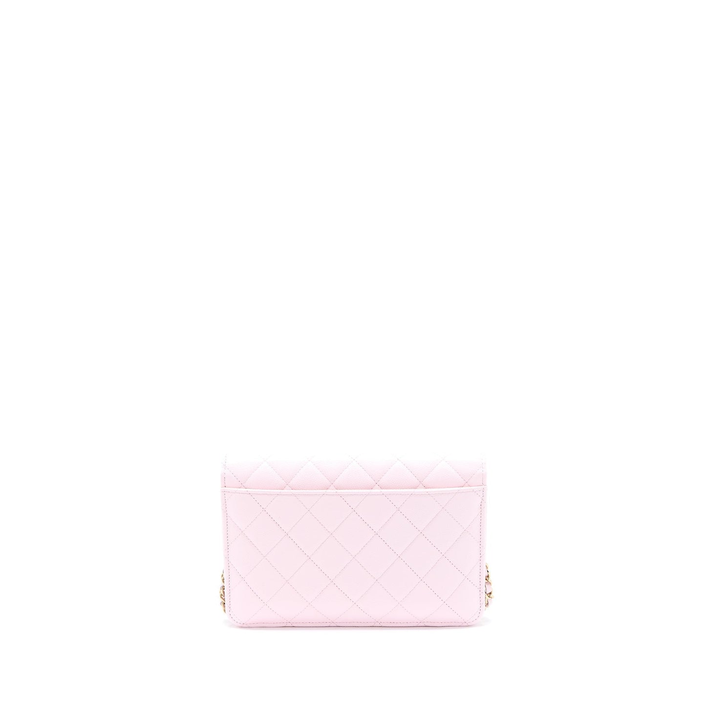 Chanel 2 1 on Caviar Light LGHW Pink Wallet Case