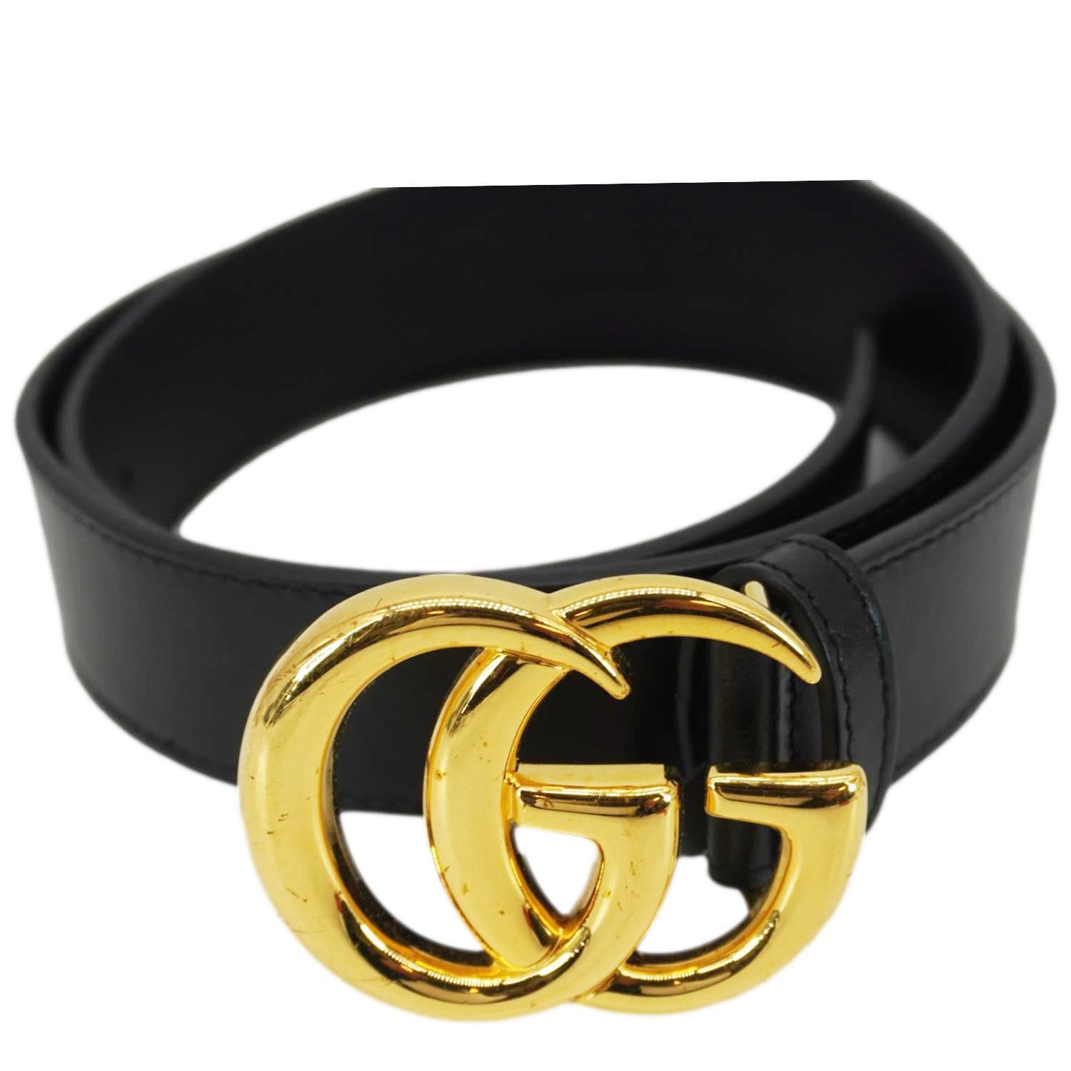 Gucci Buckle Belt Handbag Leather Black Accessory