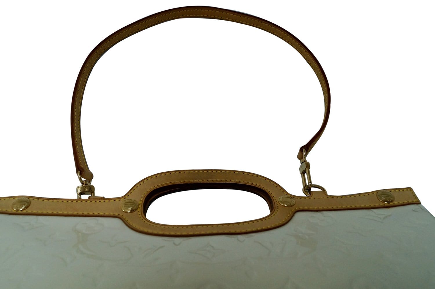Louis Vernis Roxbury Drive Shoulder Bag Leather Cream
