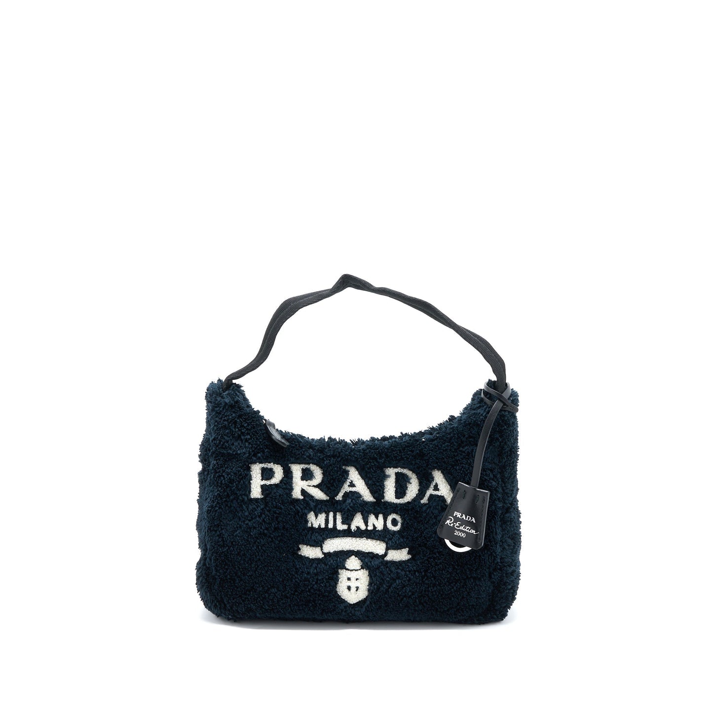 Prada Re Edition Terry Purse Handbag Black White Travel Bag