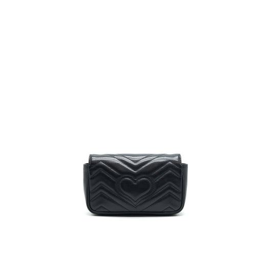 Gucci Marmont Super Bag Leather Black Travel Bag
