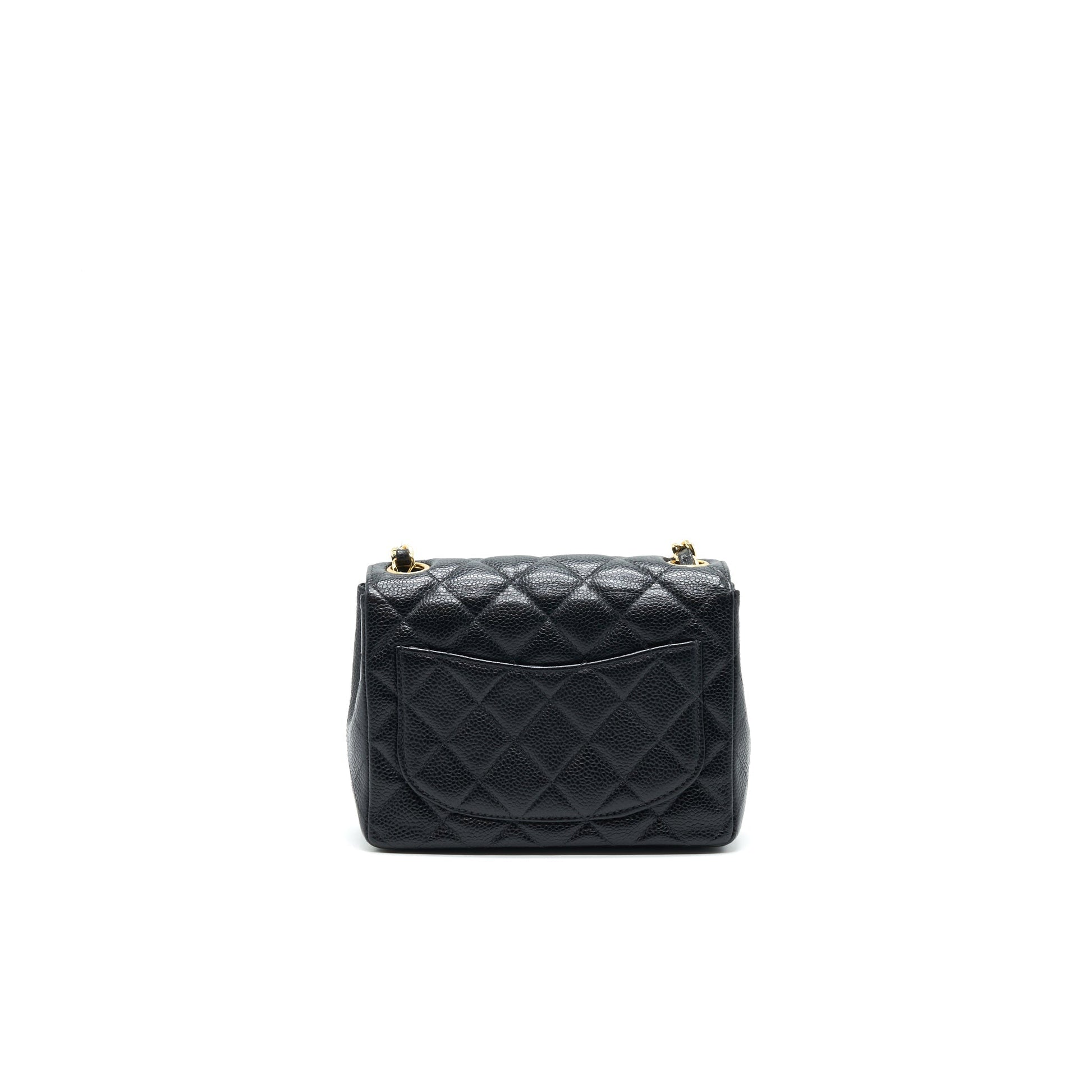 Chanel Square Flap Caviar GHW Black Shoulder Bag