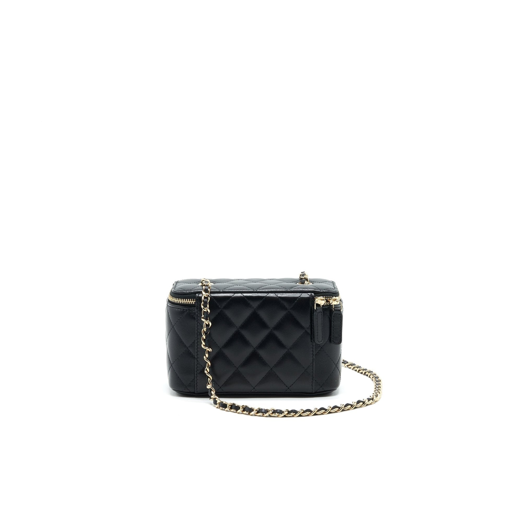 Chanel Long Vanity Lambskin LGHW Black Handbag