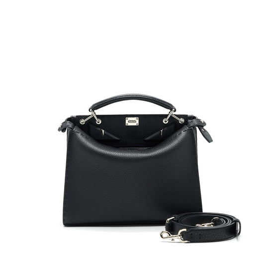 Fendi Peekaboo Iconic Fit With Handbag Black Mini Travel Bag