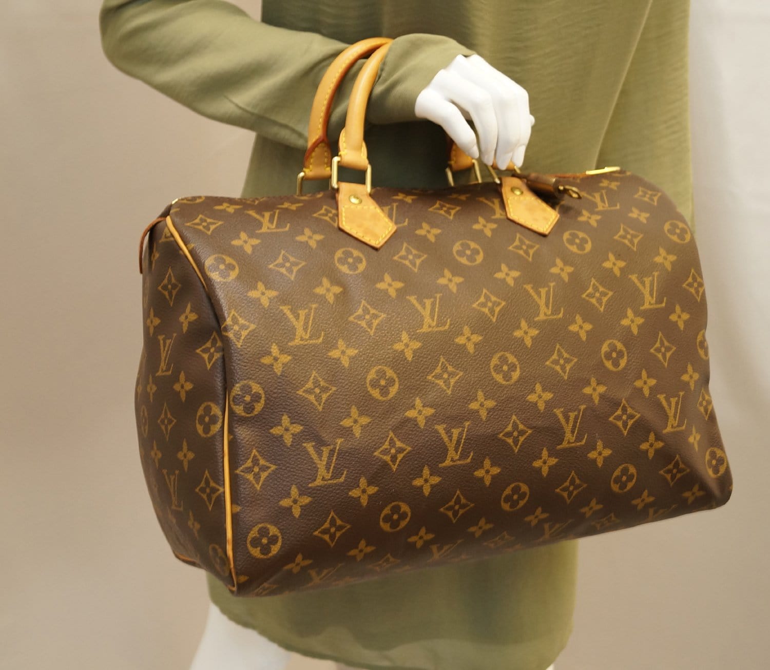Louis Speedy Satchel Bag Canvas Monogram Travel Bag Bag Cc468