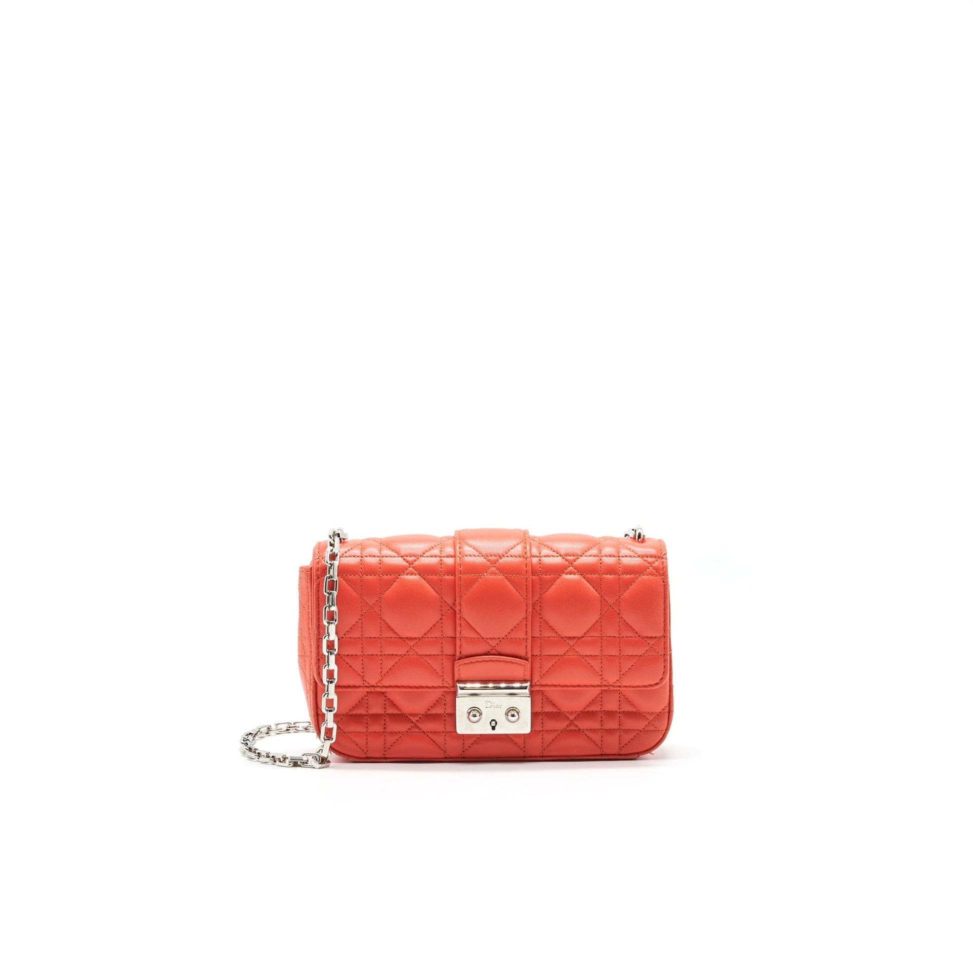 Dior Christian Miss Purse In Coral Handbag Small Flap Travel Bag