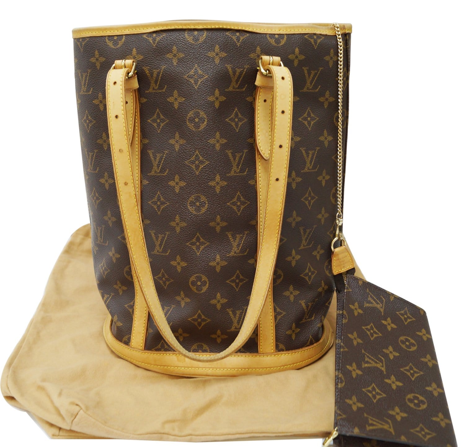 Louis Bucket Gm Shoulder Bag Canvas Monogram