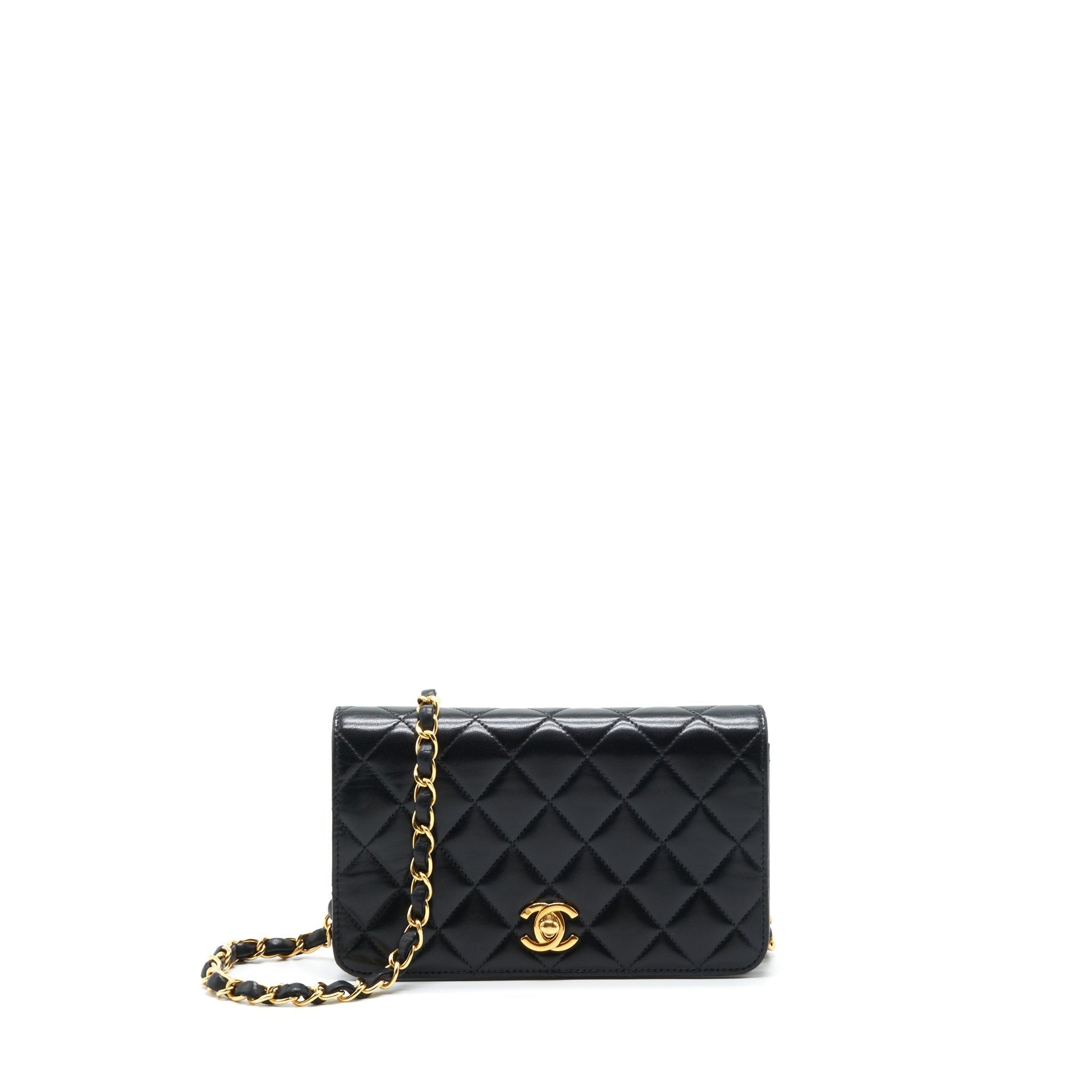 Chanel Quilted Flap Lambskin GHW Black Shoulder Bag