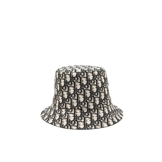 Dior Size Hat Oblique Handbag Black Bucket Bucket Bag