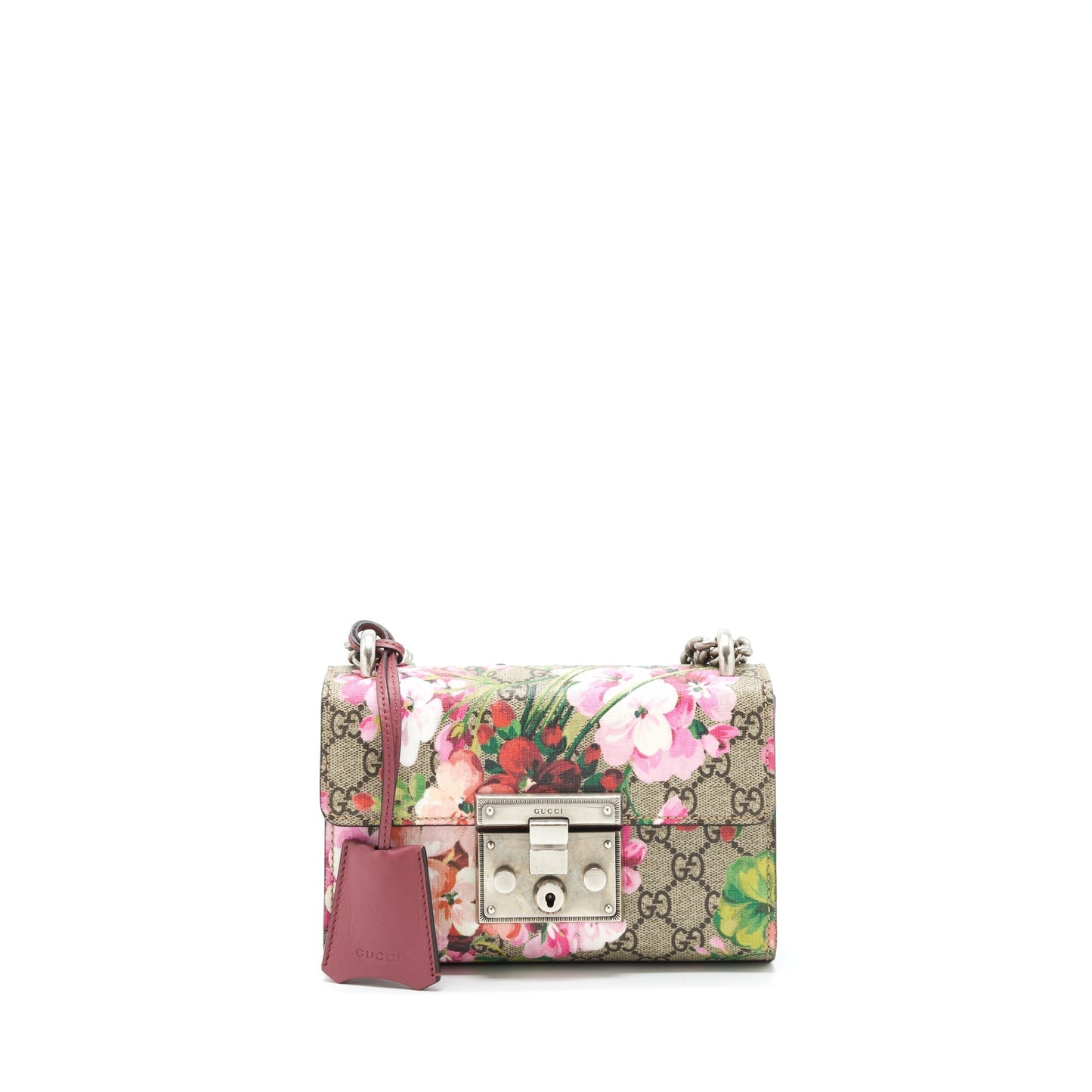 Gucci Padlock Print Handbag Pink Small Travel Bag Print Pink