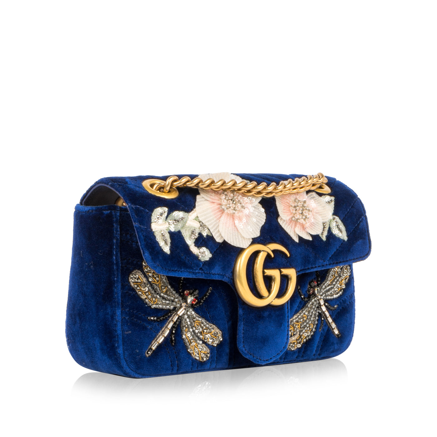 Gucci Marmont Velvet Sequin Handbag Mini Shoulder Bag