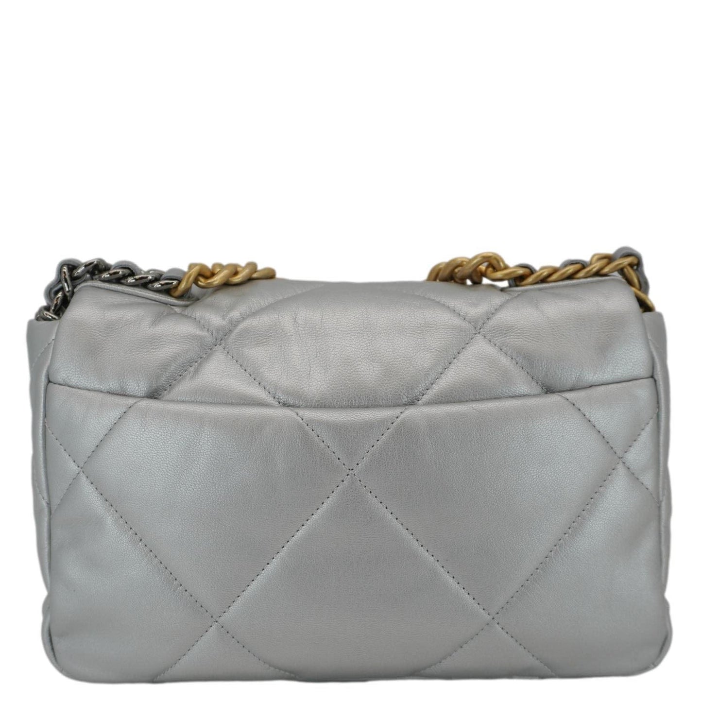 Louis Vuitton CHANEL 19 Flap Quilted Leather Silver Travel Bag Bag Silver