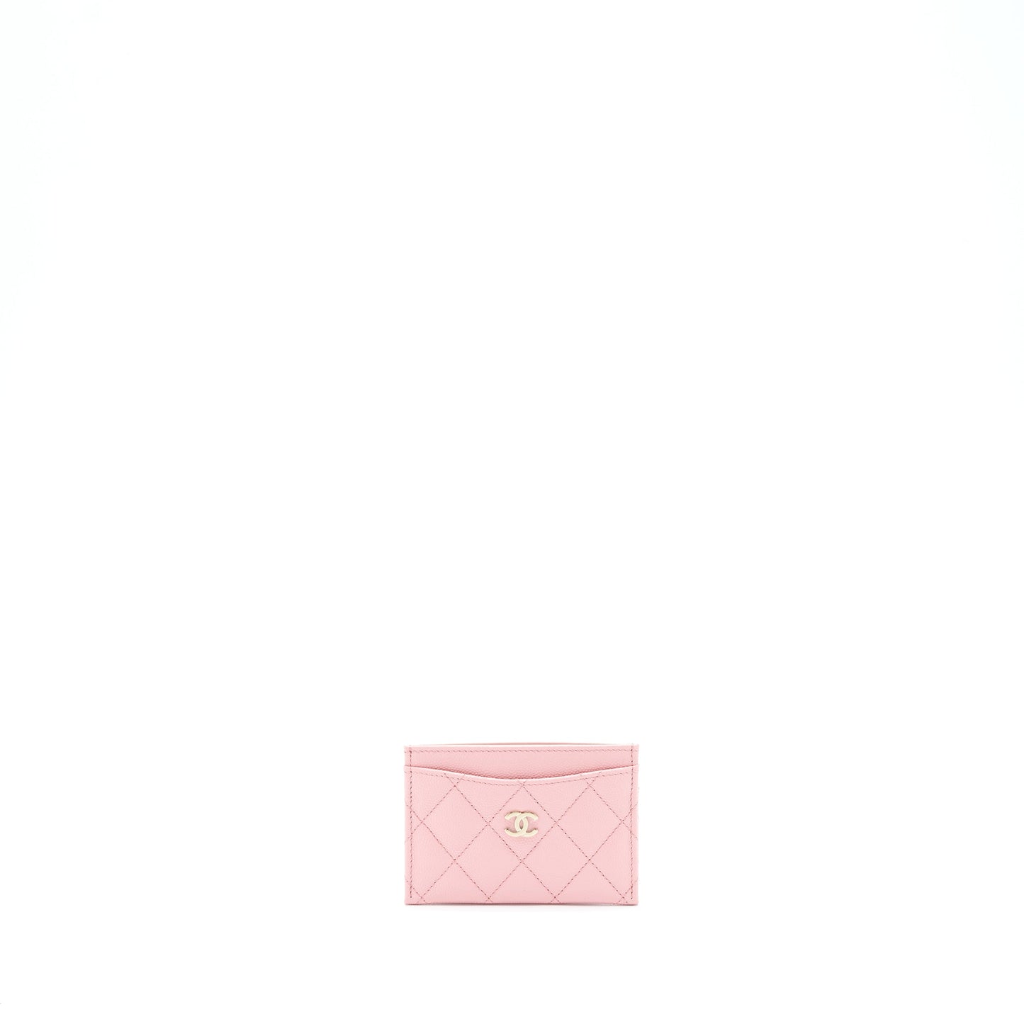 Chanel Classic Card Holder Caviar LGHW Pink Wallet Case