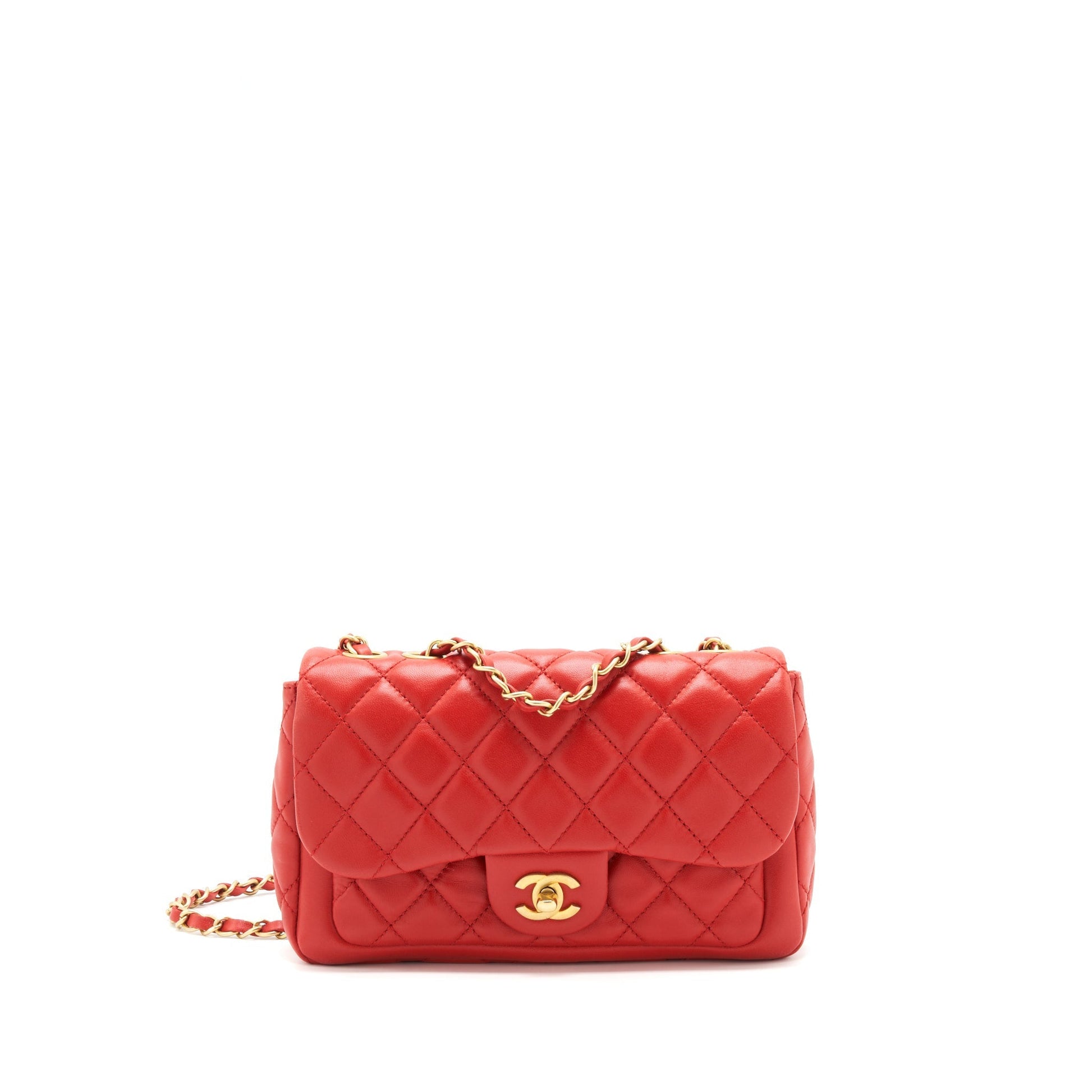 Chanel Now ever Cruise Seasonal Lambskin GHW Red Handbag