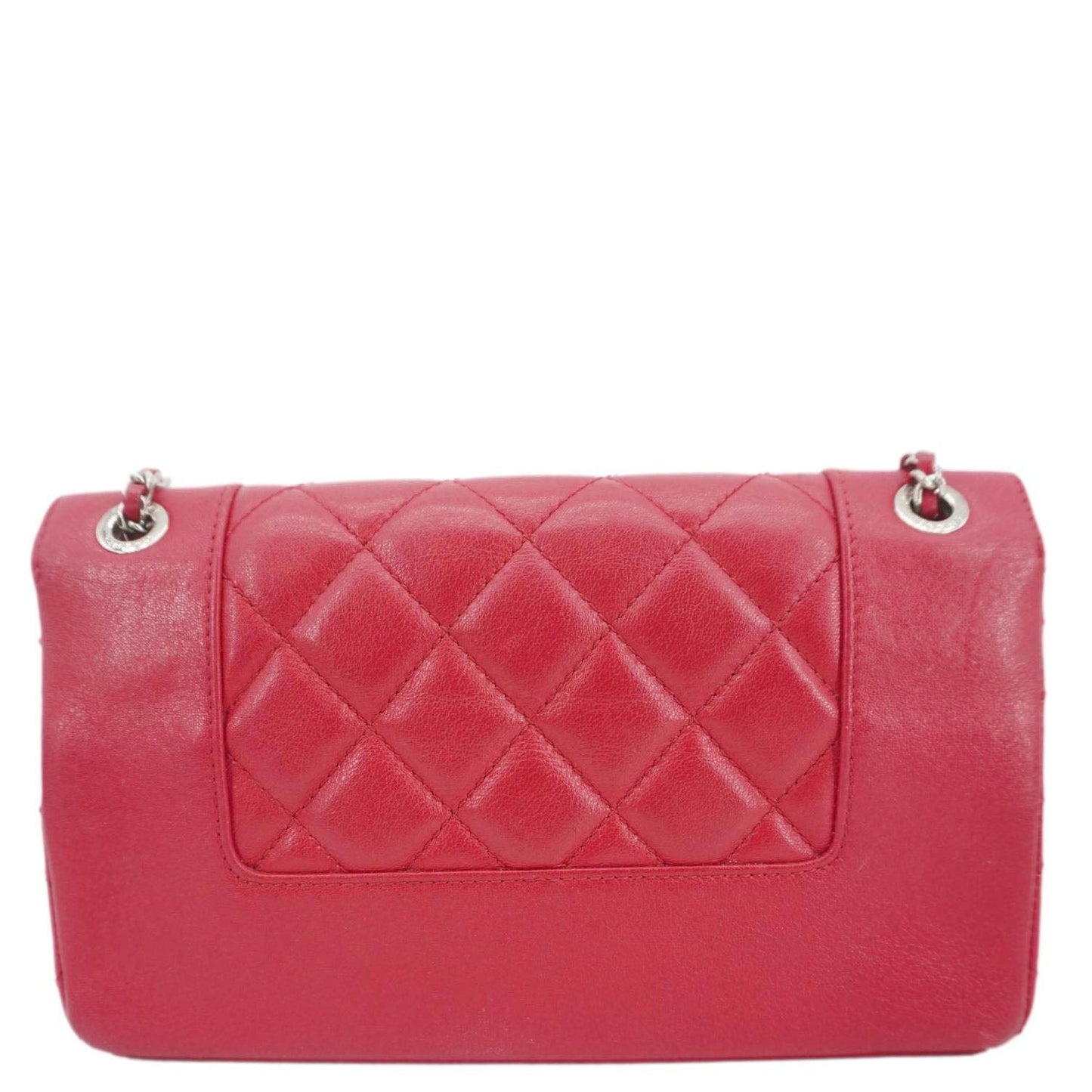 Chanel Mademoiselle Flap Sheepskin Leather Pink Travel Bag