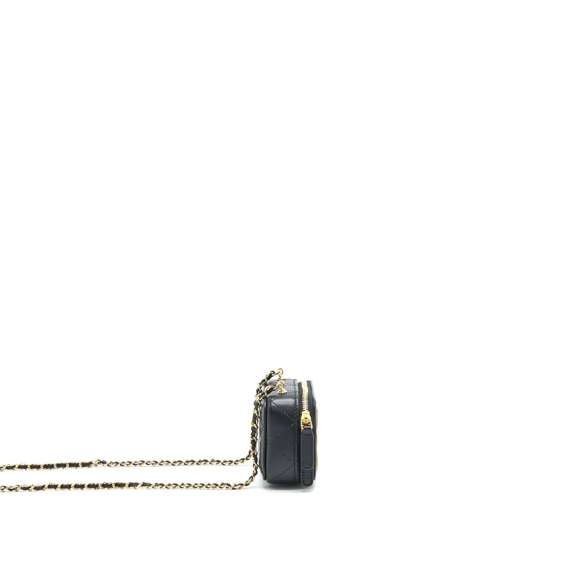 Chanel 21K GHW Black Clutch Bag