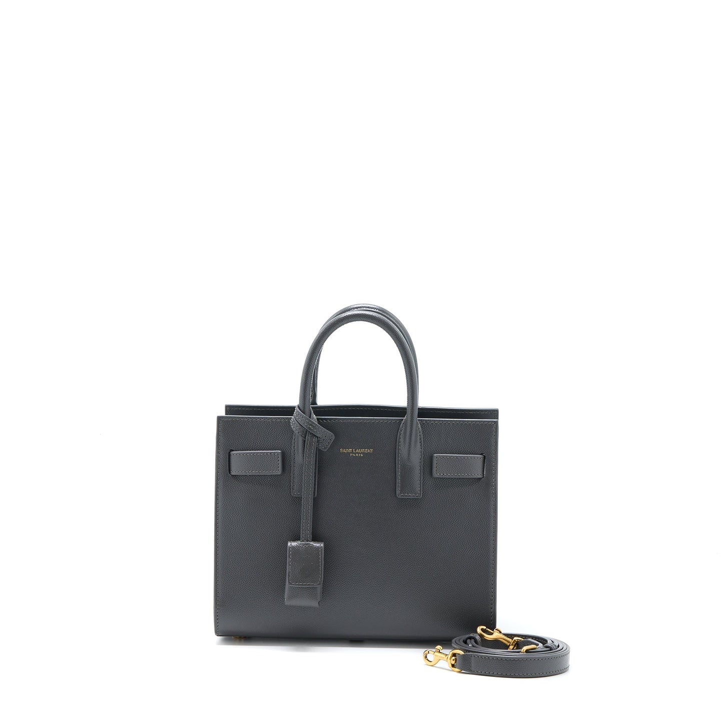 YSL Saint Laurent Sac De Jour Nano Grey Travel Bag
