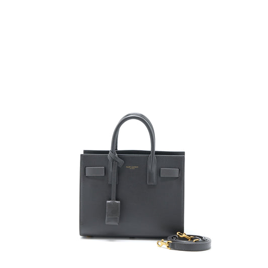 YSL Saint Laurent Sac De Jour Nano Grey Travel Bag