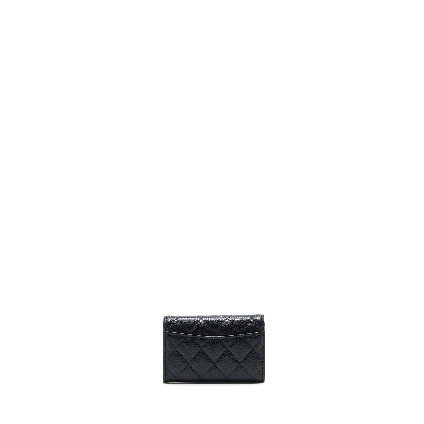 Chanel Classic flap card holder Caviar GHW Black Wallet Case