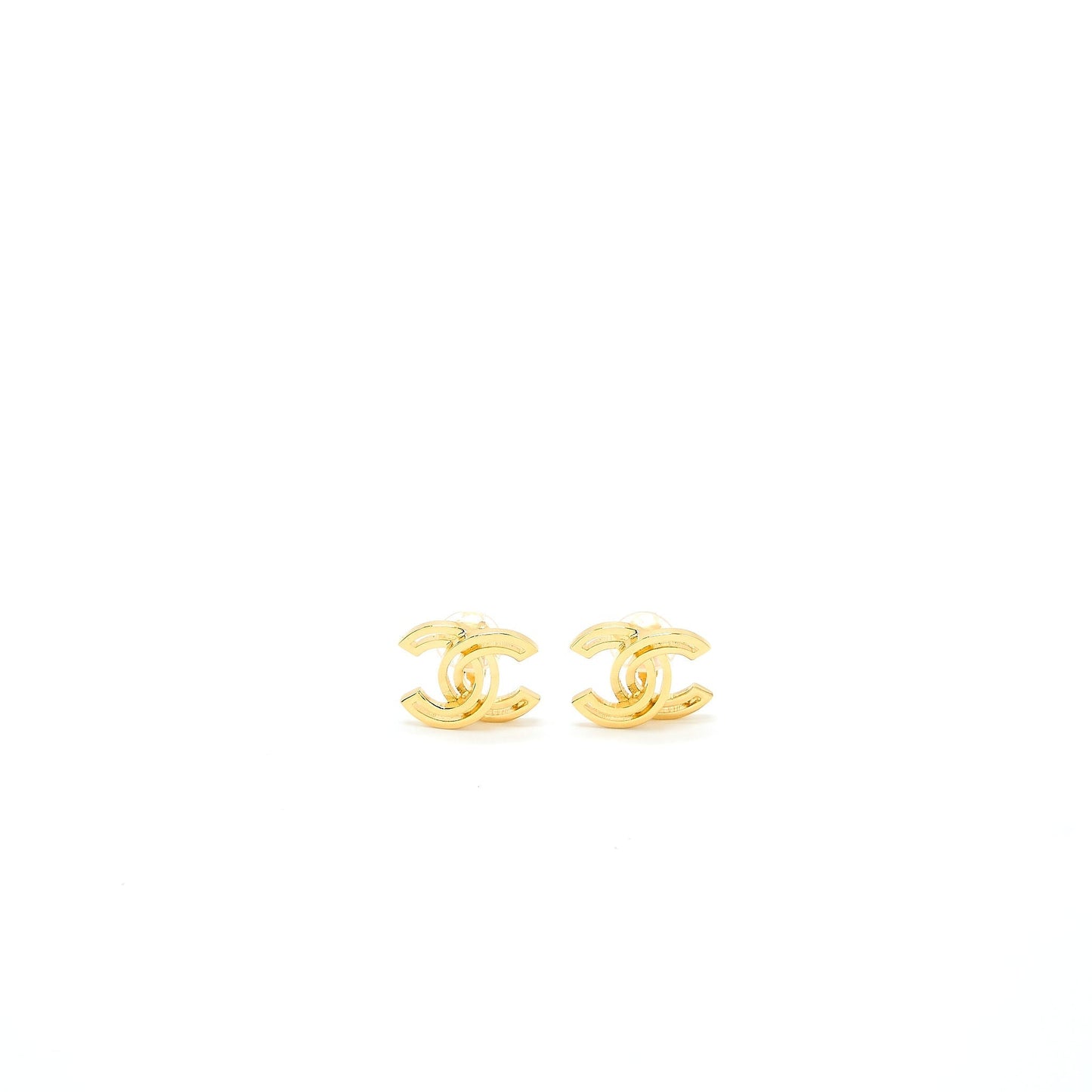Chanel CC Logo Ear Clip Tone Gold Handbag