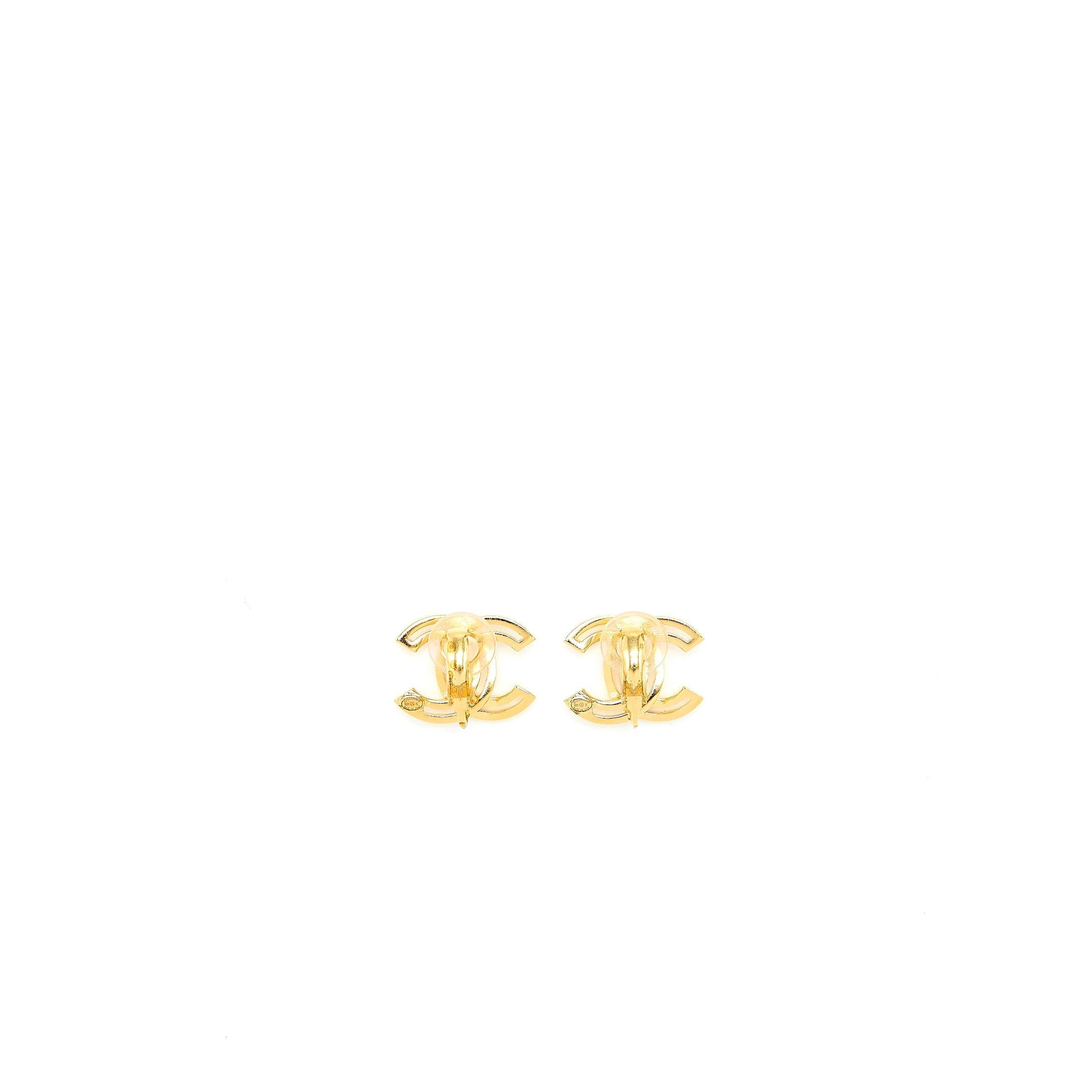 Chanel CC Logo Ear Clip Tone Gold Handbag