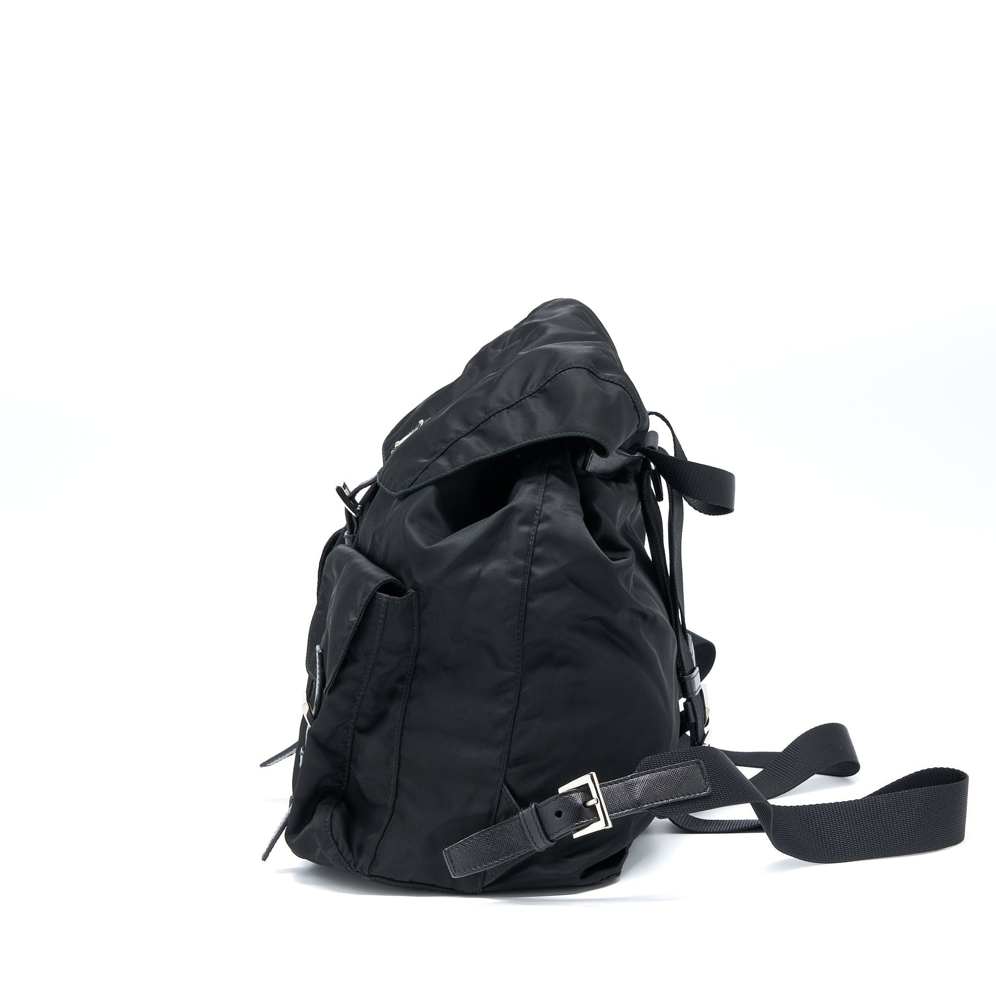 Prada Re Backpack Handbag Nylon Black