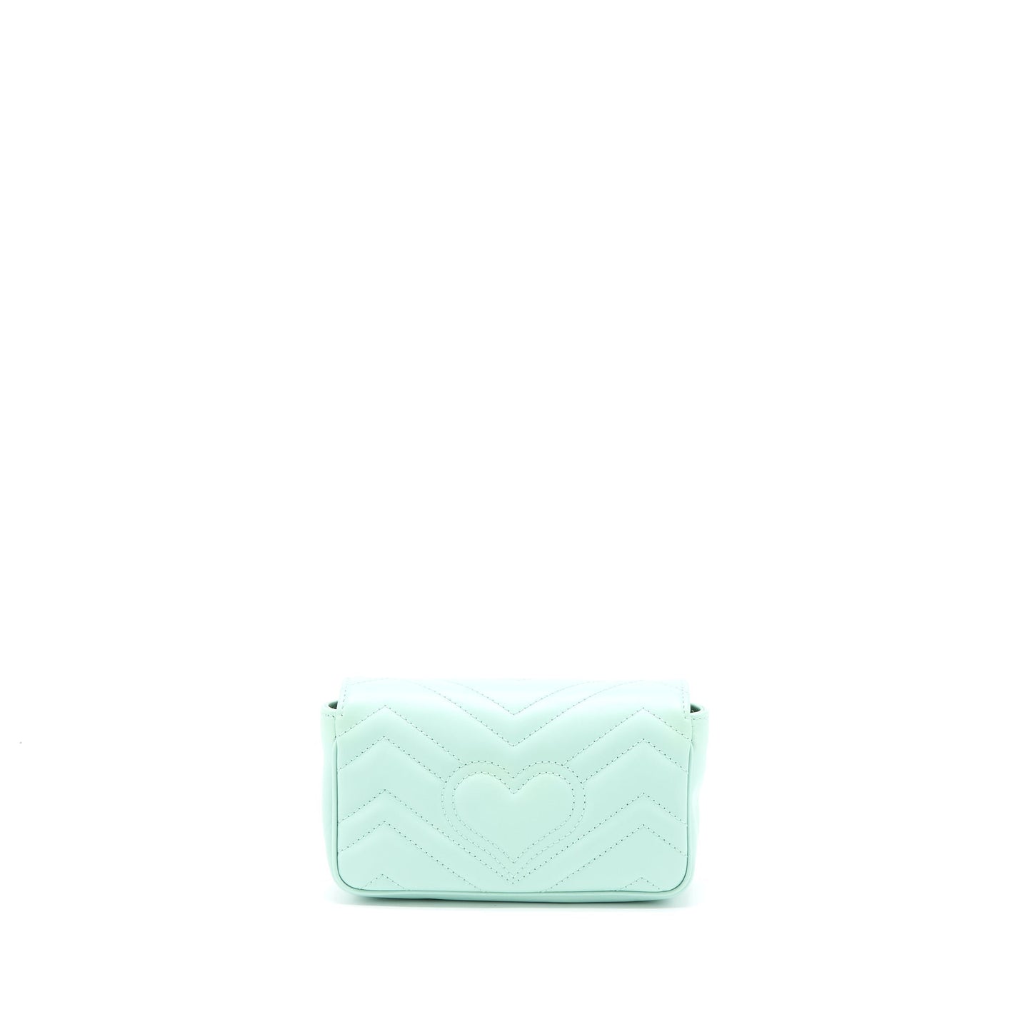 Gucci Marmont Super Bag Calfskin Mint Shw Green Mini Travel Bag